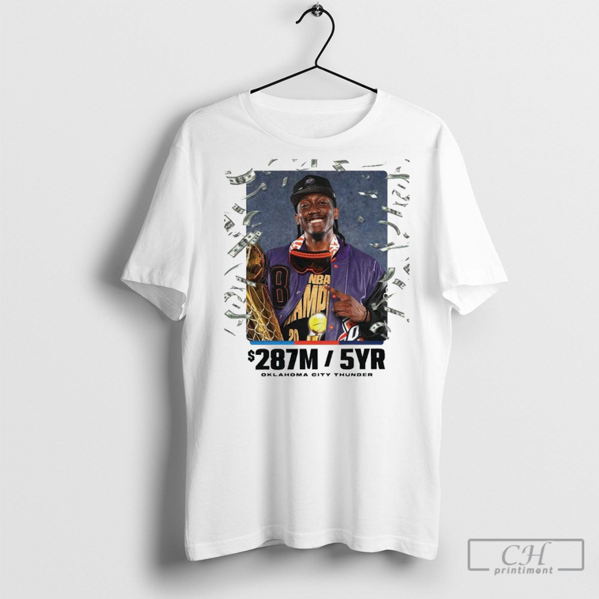 Jalen Williams 287m 5 Year Oklahoma City Thunder Nba - Adult & Kids T-Shirts, Sweatshirts & Hoodies apparel design preview 1