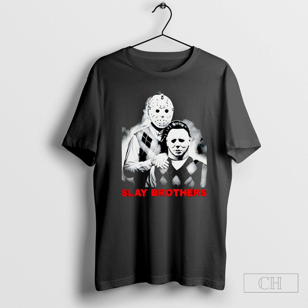 Jason Voorhees And Michael Myers Slay Brothers - Adult & Kids T-Shirts, Sweatshirts & Hoodies apparel design preview 1