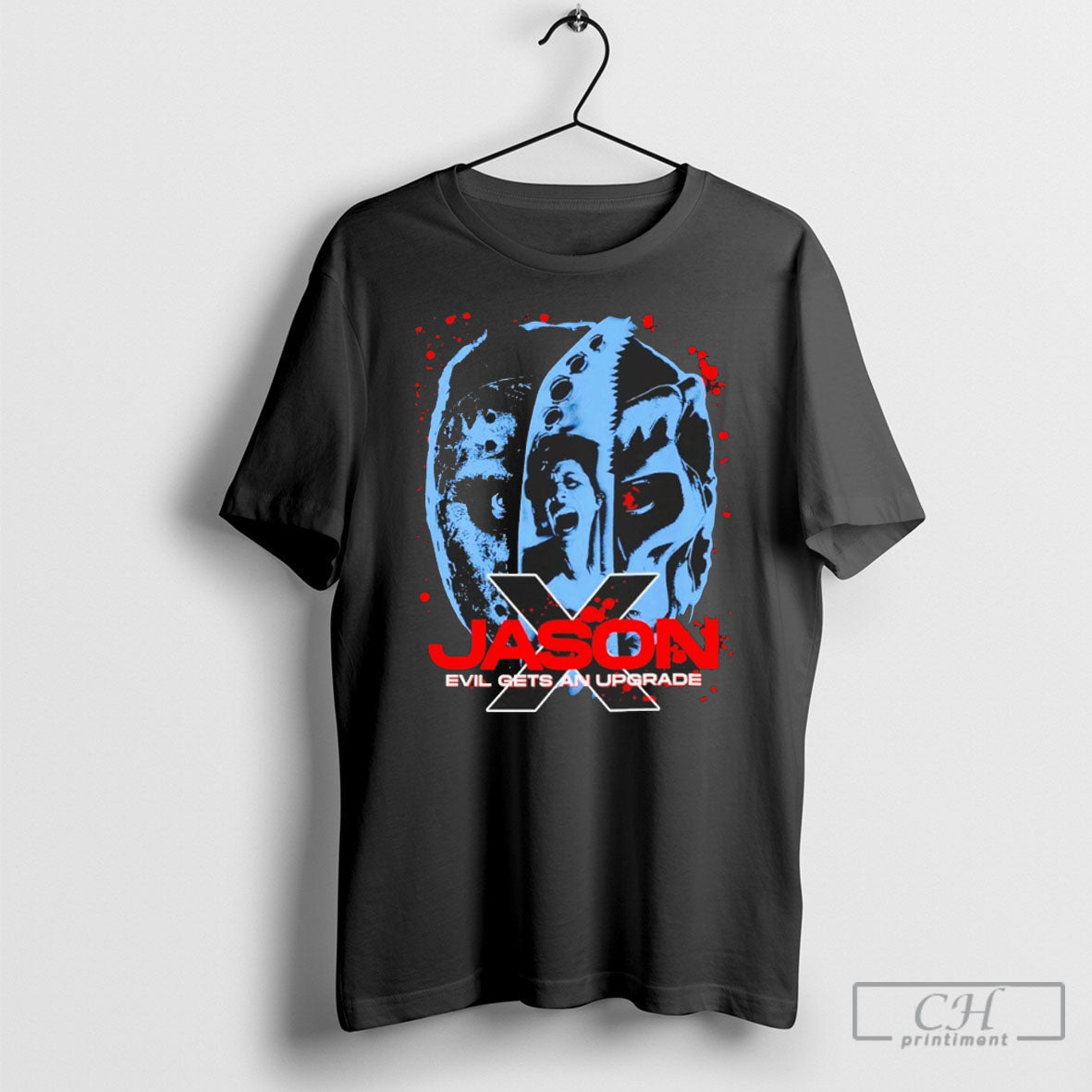 Jason X Evil Gets An Upgrade Horror Movie - Adult & Kids T-Shirts, Sweatshirts & Hoodies apparel design preview 1