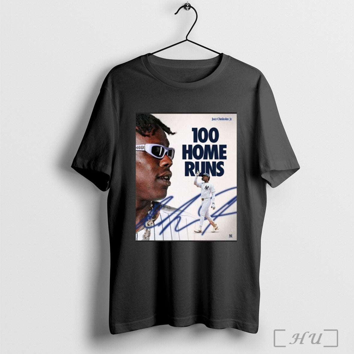 Jazz Chisholm Jr 100 Career Home Runs - Adult & Kids T-Shirts, Sweatshirts & Hoodies apparel design preview 1