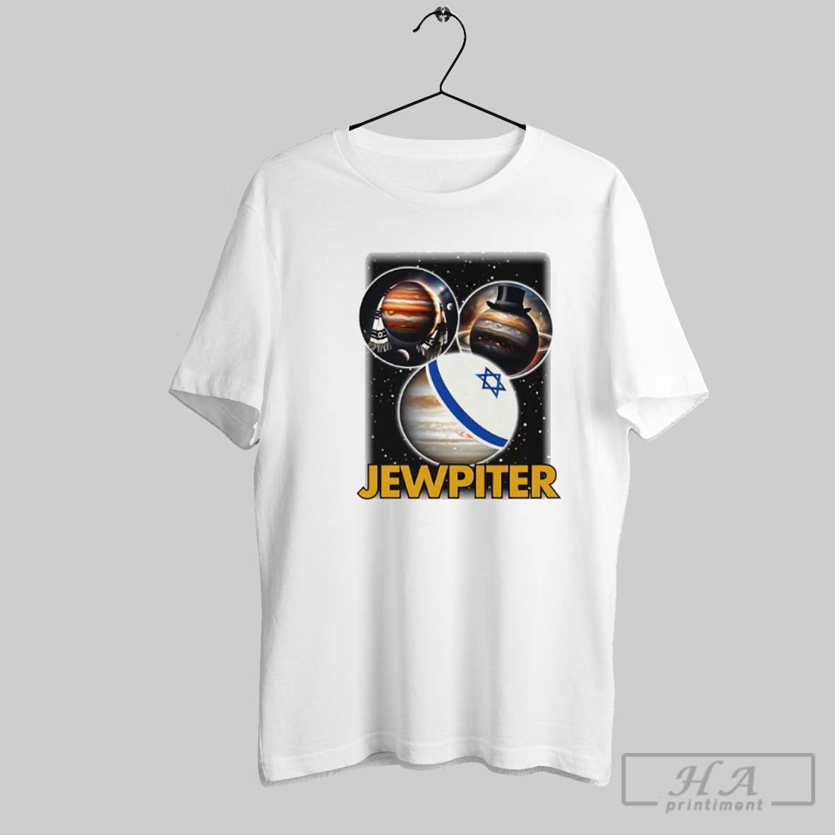 Jewpiter Jupiter Solar System Parody - Adult & Kids T-Shirts, Sweatshirts & Hoodies apparel design preview 1