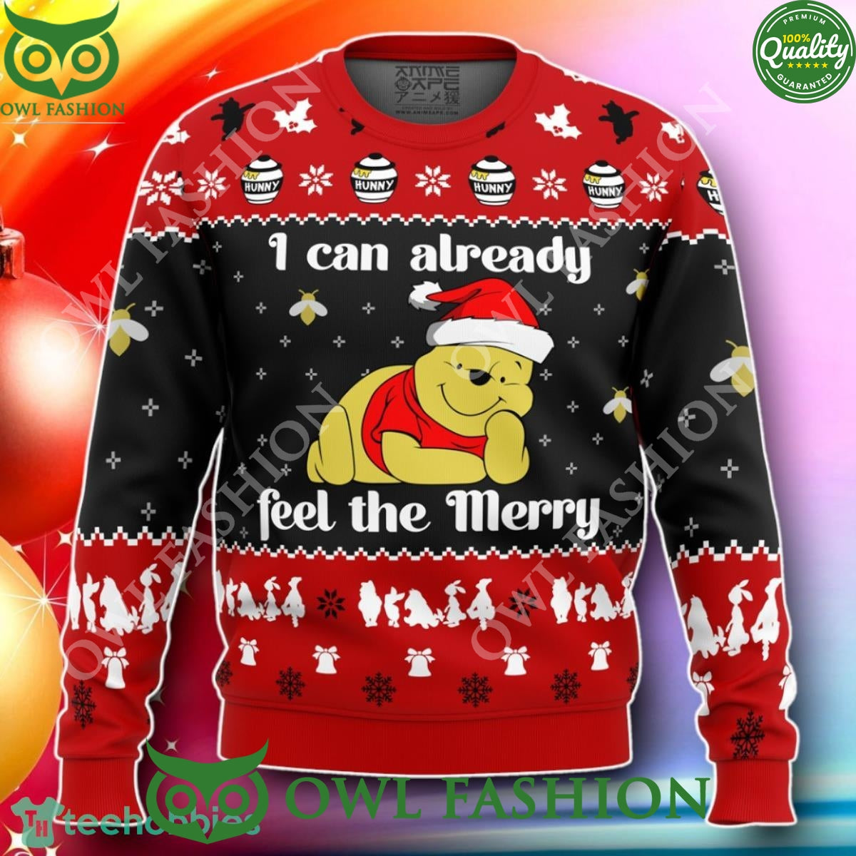 I Can Already Feel The Merry Pooh Christmas Ugly - Adult & Kids T-Shirts, Sweatshirts & Hoodies apparel design preview 1
