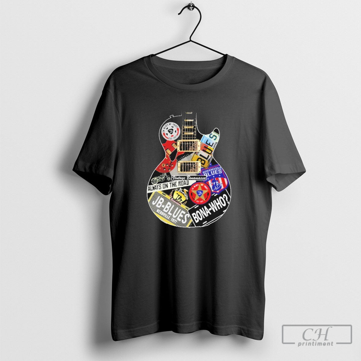 Joe Bonamassa Bona Who Blues Travels - Adult & Kids T-Shirts, Sweatshirts & Hoodies apparel design preview 1