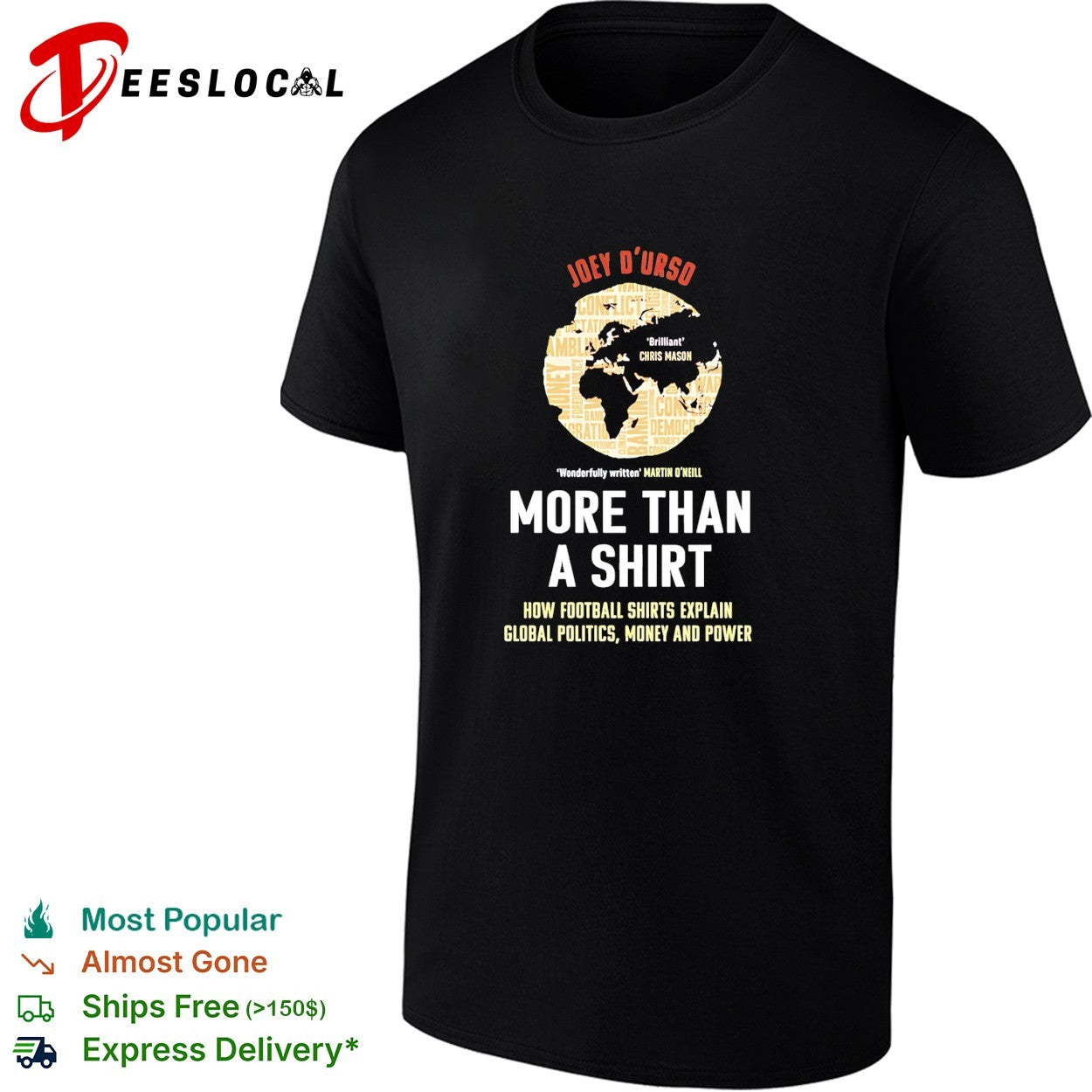 Joey D'Urso More Than a football politics global - Adult & Kids T-Shirts, Sweatshirts & Hoodies apparel design preview 1