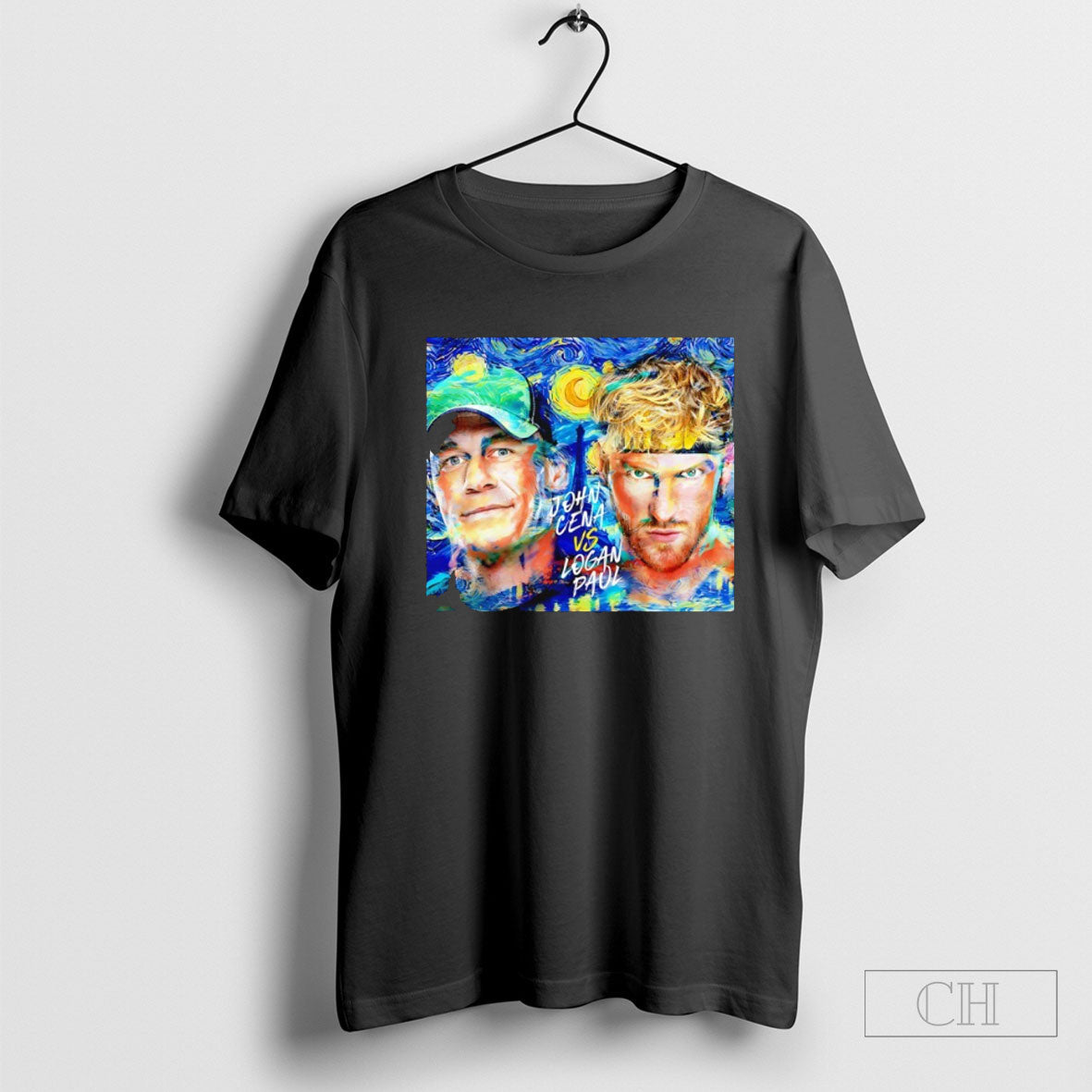 John Cena Vs Logan Paul The Starry Night - Adult & Kids T-Shirts, Sweatshirts & Hoodies apparel design preview 1