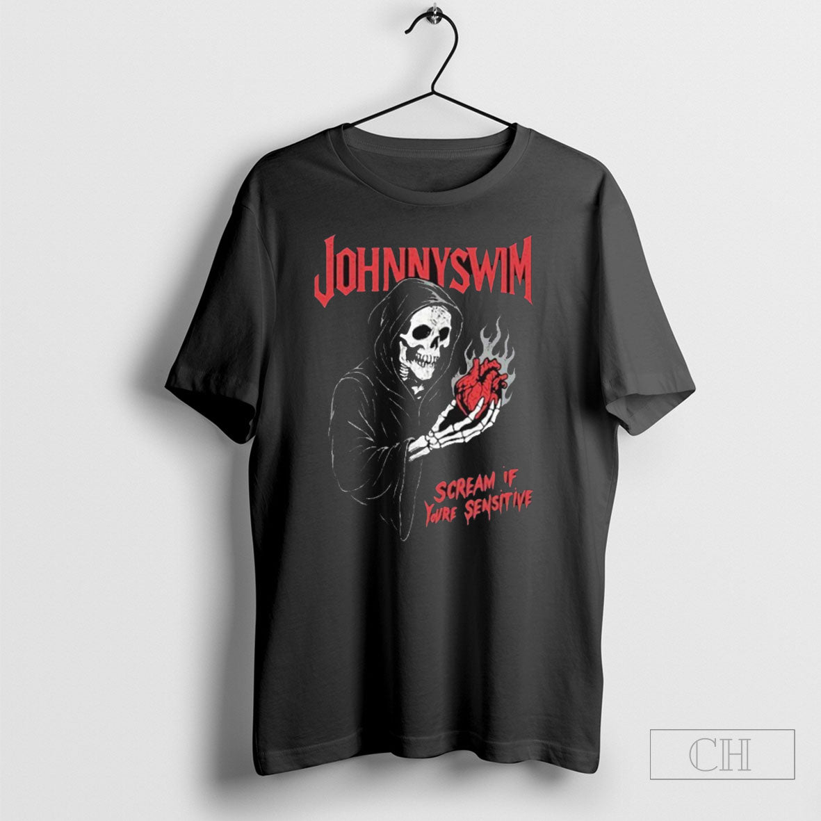 Johnnyswim Scream If Youre Sensitive Grim Reaper - Adult & Kids T-Shirts, Sweatshirts & Hoodies apparel design preview 1