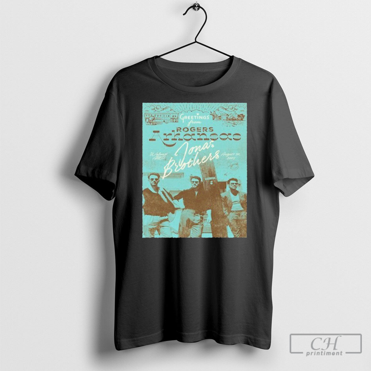 Jonas Brothers 08 30 2025 Greetings From Rogers Ar - Adult & Kids T-Shirts, Sweatshirts & Hoodies apparel design preview 1