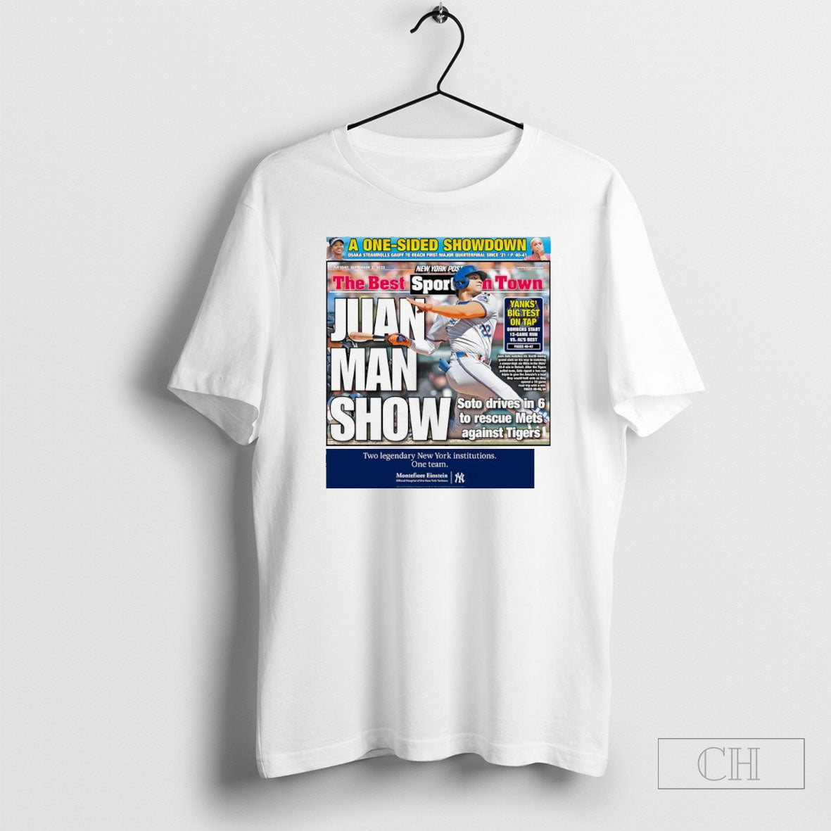 Juan Man Show Soto Drives In 6 To Rescue Mets Against - Adult & Kids T-Shirts, Sweatshirts & Hoodies apparel design preview 1