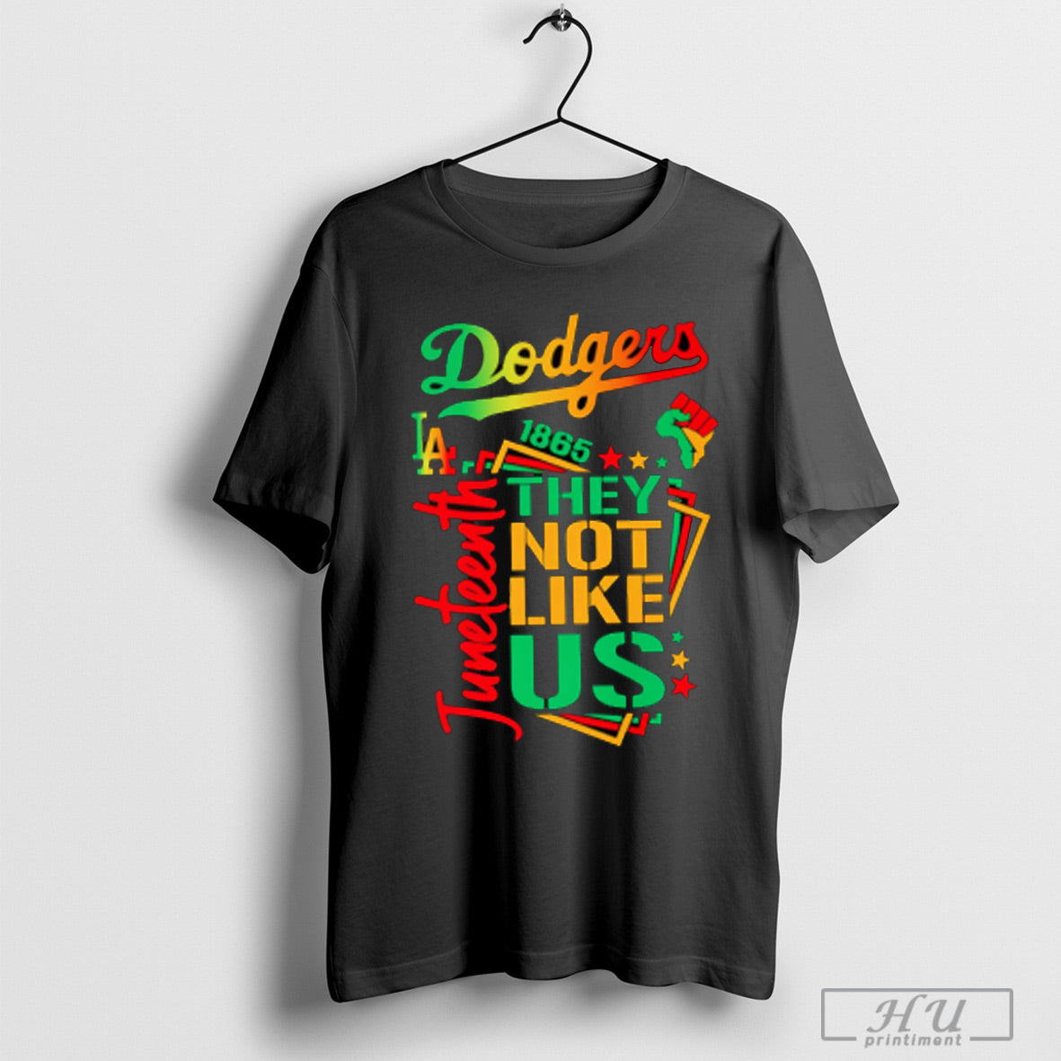 Juneteenth 1865 They Not Like Us Los Angeles Dodgers - Adult & Kids T-Shirts, Sweatshirts & Hoodies apparel design preview 1