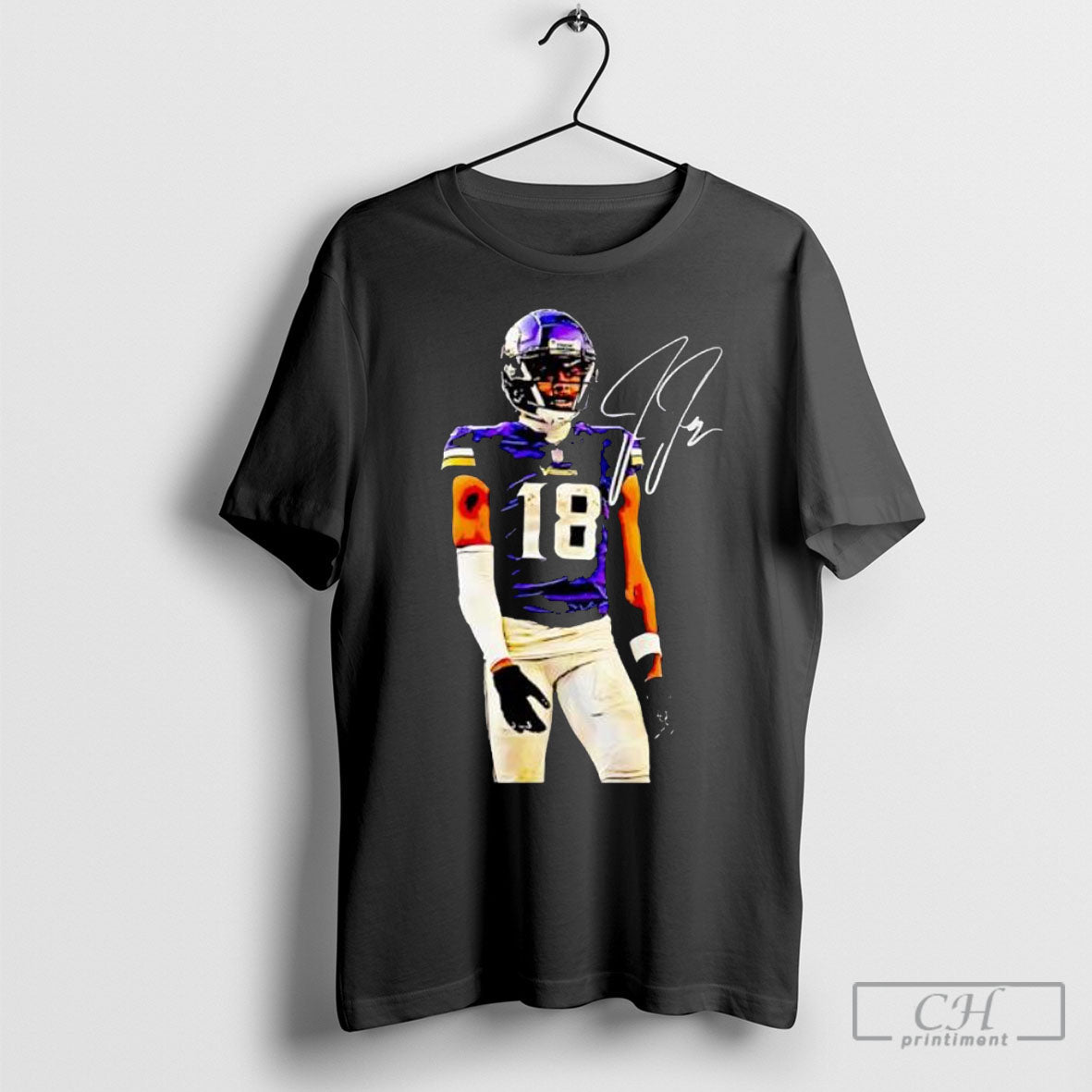 Justin Jefferson Minnesota Vikings Signature Classic - Adult & Kids T-Shirts, Sweatshirts & Hoodies apparel design preview 1