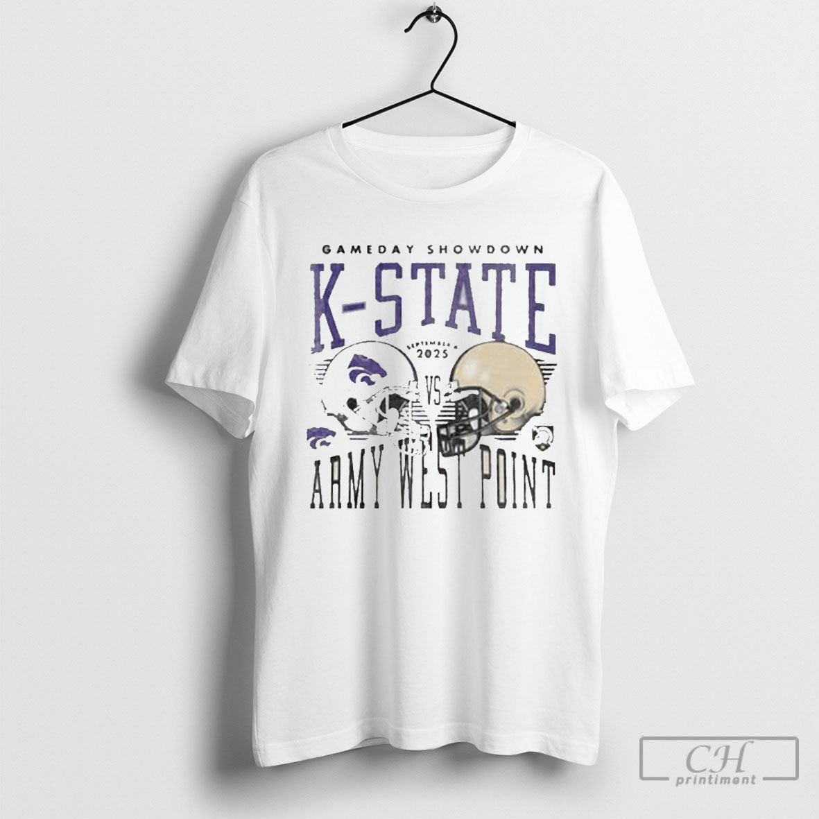 K State Wildcats Vs Army Black Knights 2025 Gameday - Adult & Kids T-Shirts, Sweatshirts & Hoodies apparel design preview 1