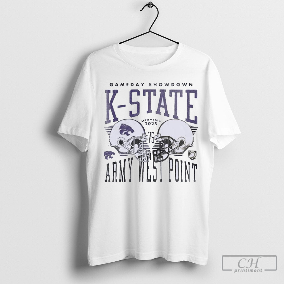 K State Wildcats Vs Army Black Knights 2025 Gameday - Adult & Kids T-Shirts, Sweatshirts & Hoodies apparel design preview 1