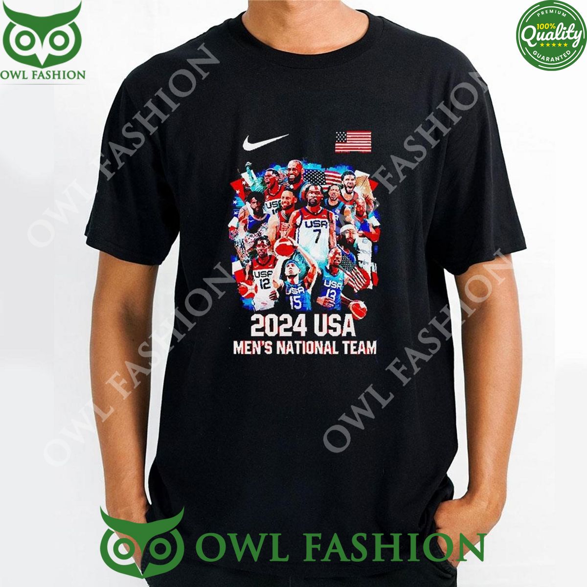 Olympic Paris 2024 America Flag National Team - Adult & Kids T-Shirts, Sweatshirts & Hoodies apparel design preview 1