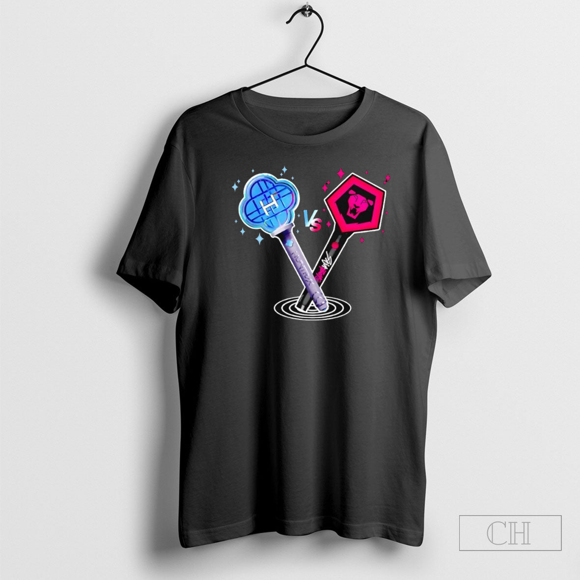 Kpop Demon Hunters Huntr X And Saja Boys Light Sticks - Adult & Kids T-Shirts, Sweatshirts & Hoodies apparel design preview 1