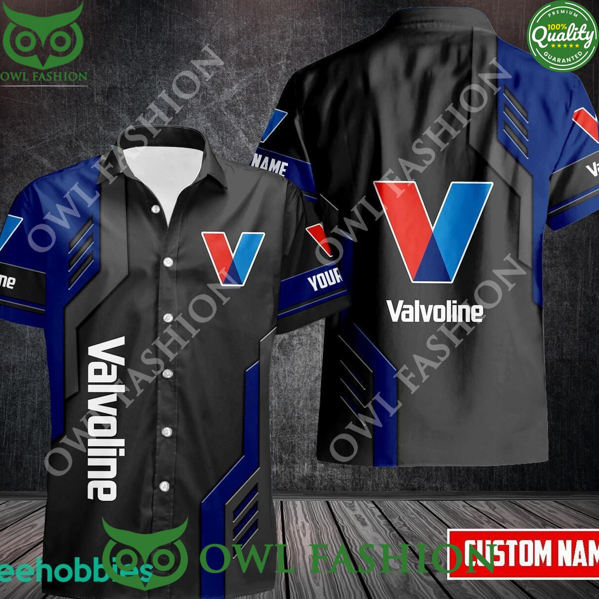 Valvoline Logo Customized Summer Trend Hawaiian - Adult & Kids T-Shirts, Sweatshirts & Hoodies apparel design preview 1