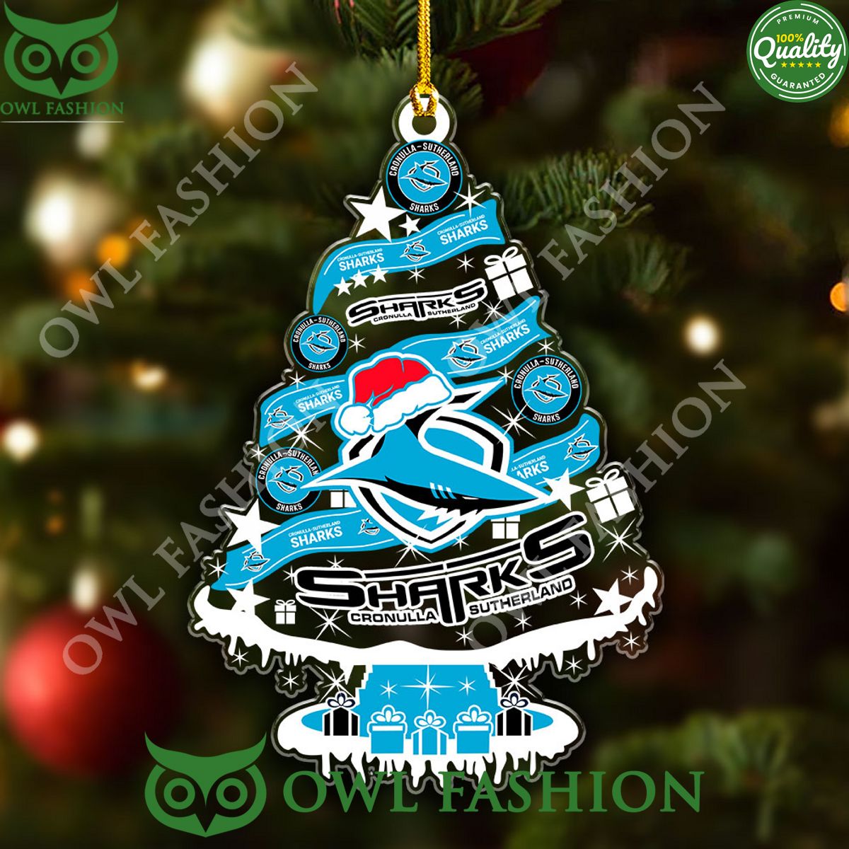 Cronulla Sutherland Sharks Custom Rugby League Shape - Adult & Kids T-Shirts, Sweatshirts & Hoodies apparel design preview 1