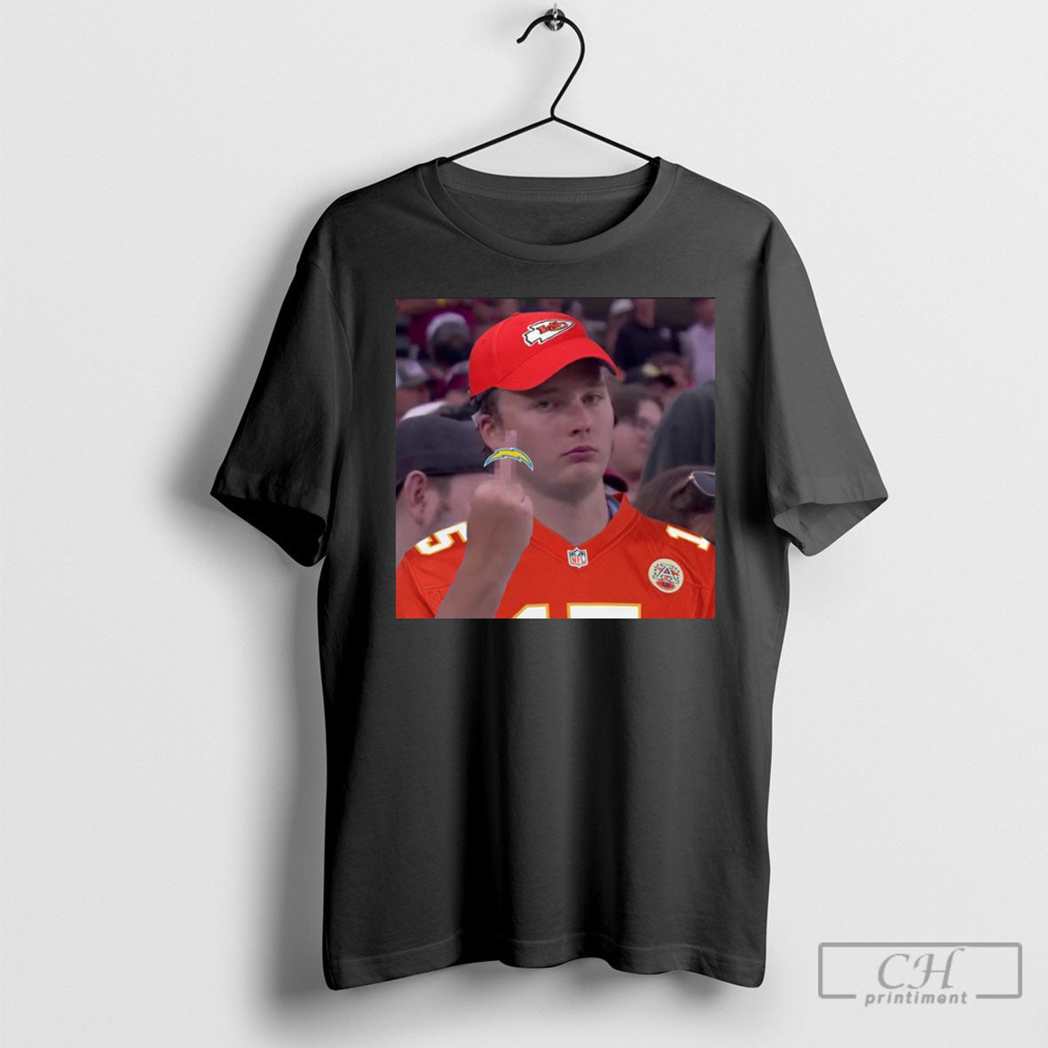 Kansas City Chiefs Fan Middle Finger - Adult & Kids T-Shirts, Sweatshirts & Hoodies apparel design preview 1