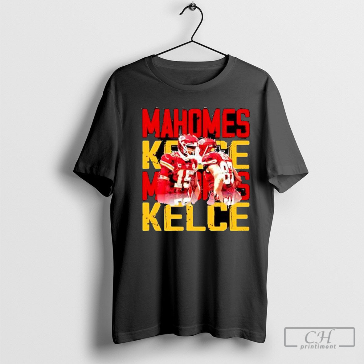 Kansas City Chiefs Mahomes Kelce Repeat - Adult & Kids T-Shirts, Sweatshirts & Hoodies apparel design preview 1