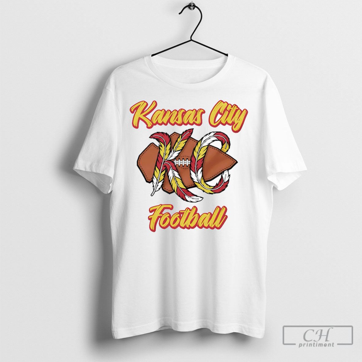Kansas City Football Feathers - Adult & Kids T-Shirts, Sweatshirts & Hoodies apparel design preview 1