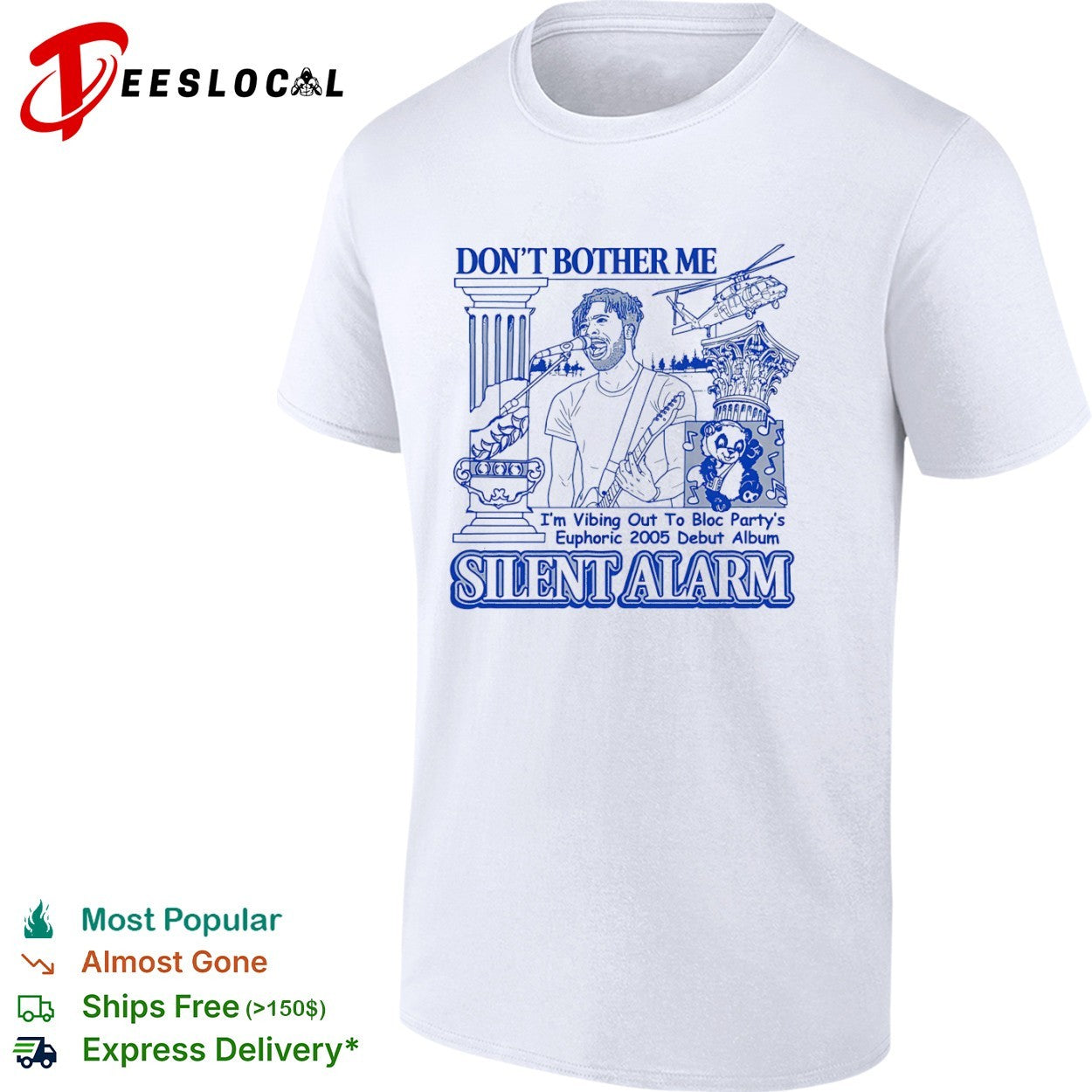 Kele Okereke Bloc Party Silent Alarm Don't Bother Me - Adult & Kids T-Shirts, Sweatshirts & Hoodies apparel design preview 1