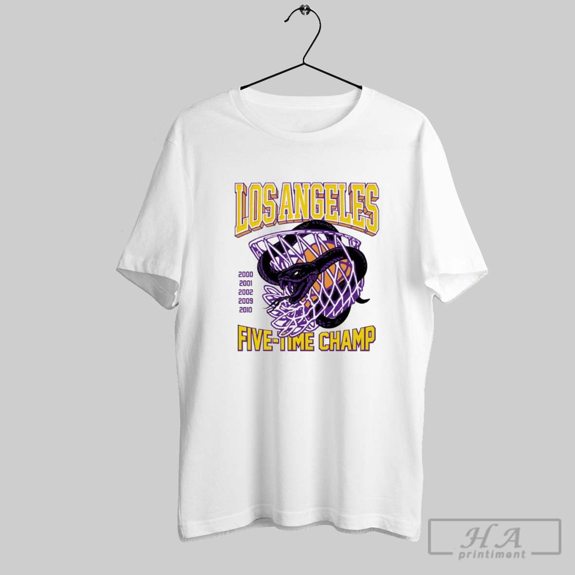 Kobe Bryant Mamba Los Angeles Five Time Champ - Adult & Kids T-Shirts, Sweatshirts & Hoodies apparel design preview 1
