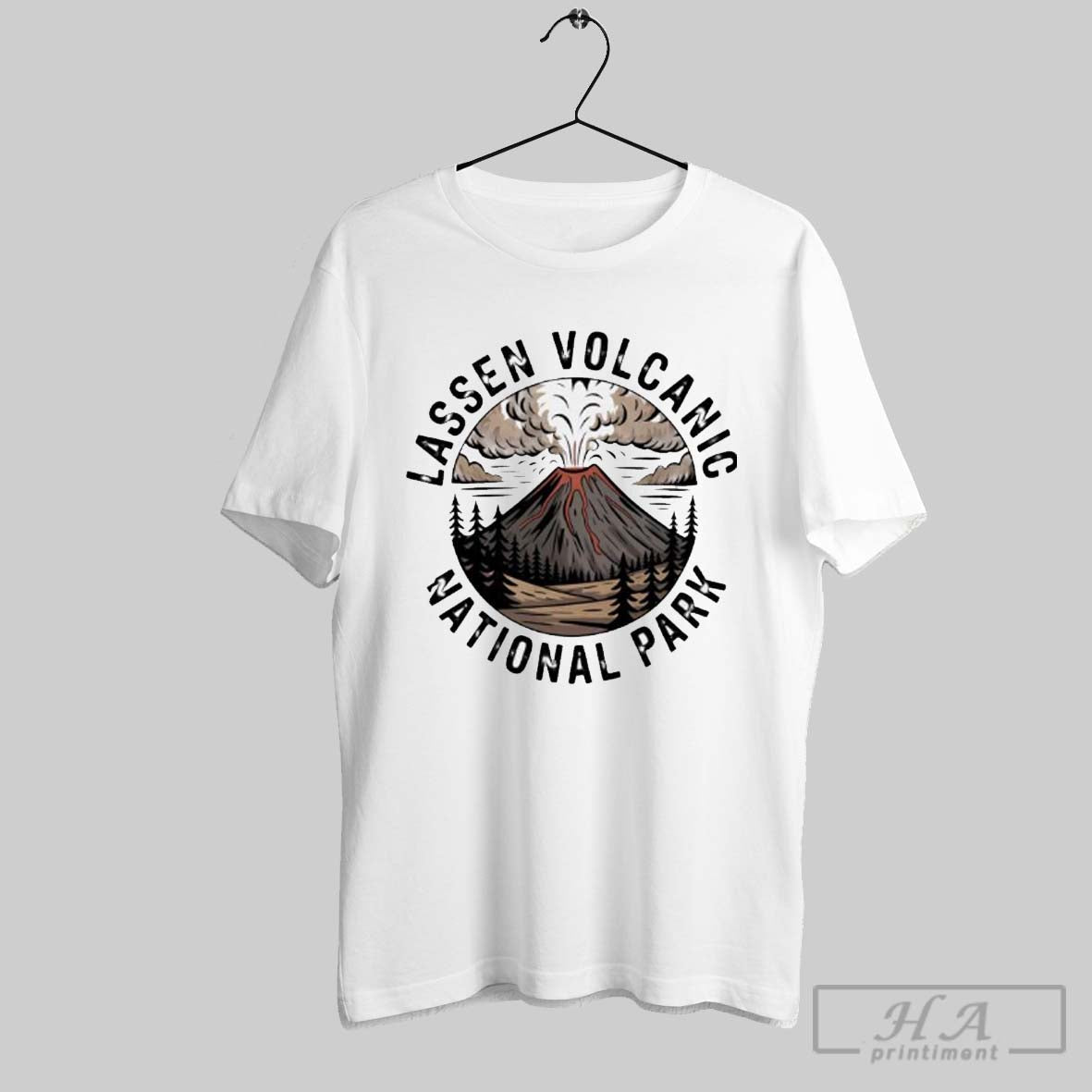 Lassen Volcanic National Park Retro Mountain Nature - Adult & Kids T-Shirts, Sweatshirts & Hoodies apparel design preview 1