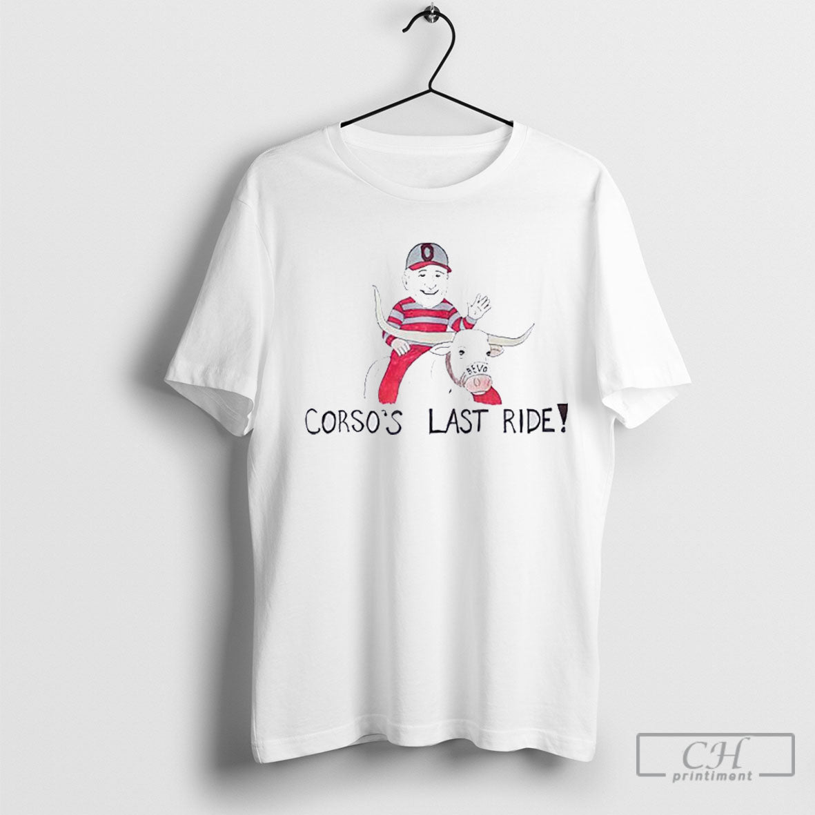 Lee Corso Osu Corsos Last Ride Bevo - Adult & Kids T-Shirts, Sweatshirts & Hoodies apparel design preview 1