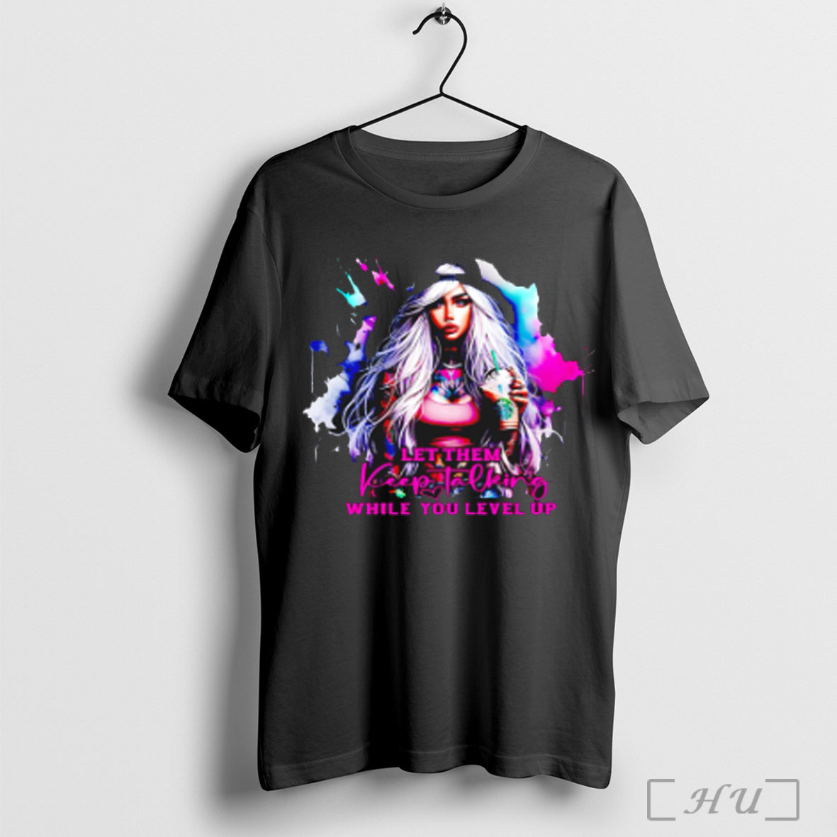 Let Them While You Level Up Girl Milktea - Adult & Kids T-Shirts, Sweatshirts & Hoodies apparel design preview 1