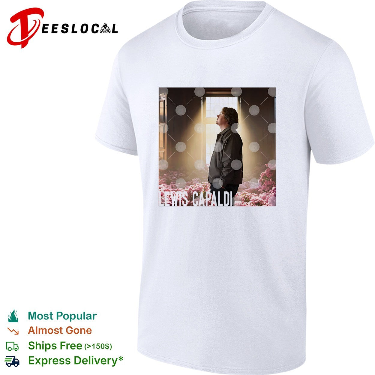 Lewis Capaldi UK Tour 2026 - Adult & Kids T-Shirts, Sweatshirts & Hoodies apparel design preview 1