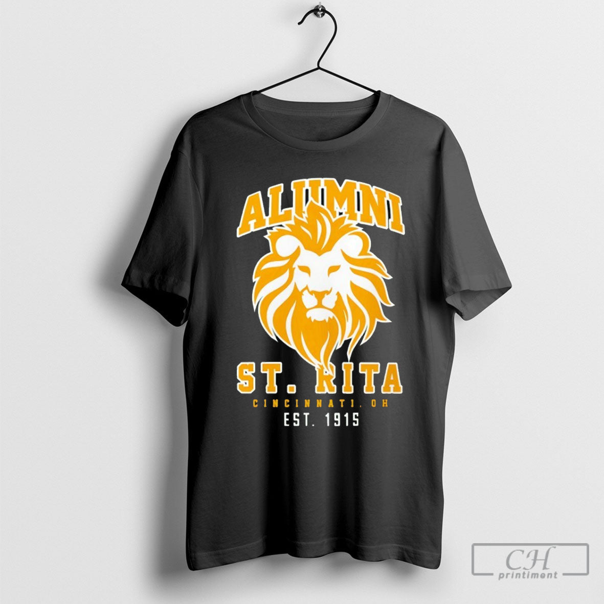 Lion Alumni St Rita Cincinnati Oh Est 1915 - Adult & Kids T-Shirts, Sweatshirts & Hoodies apparel design preview 1