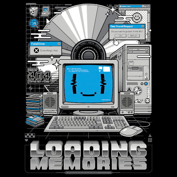 Loading Memories - Adult & Kids T-Shirts, Sweatshirts & Hoodies apparel design preview 1