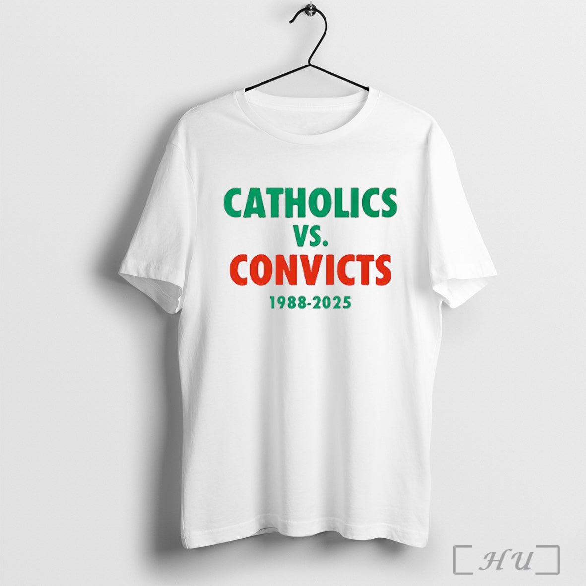 Lou Holtz Catholics Vs Convicts - Adult & Kids T-Shirts, Sweatshirts & Hoodies apparel design preview 1