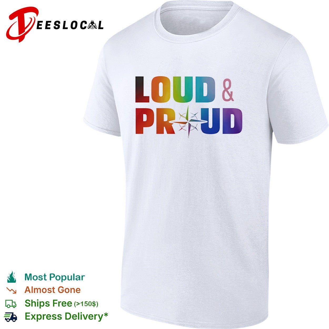 Loud and Proud Pride - Adult & Kids T-Shirts, Sweatshirts & Hoodies apparel design preview 1