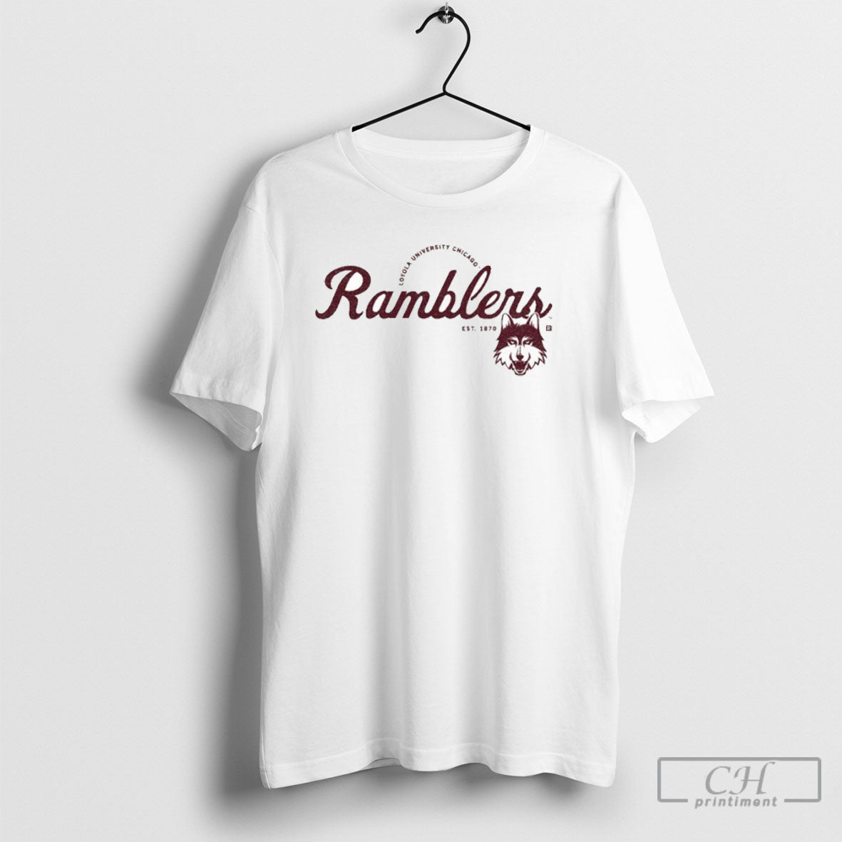 Loyola University Chicago Ramblers Script Logo - Adult & Kids T-Shirts, Sweatshirts & Hoodies apparel design preview 1