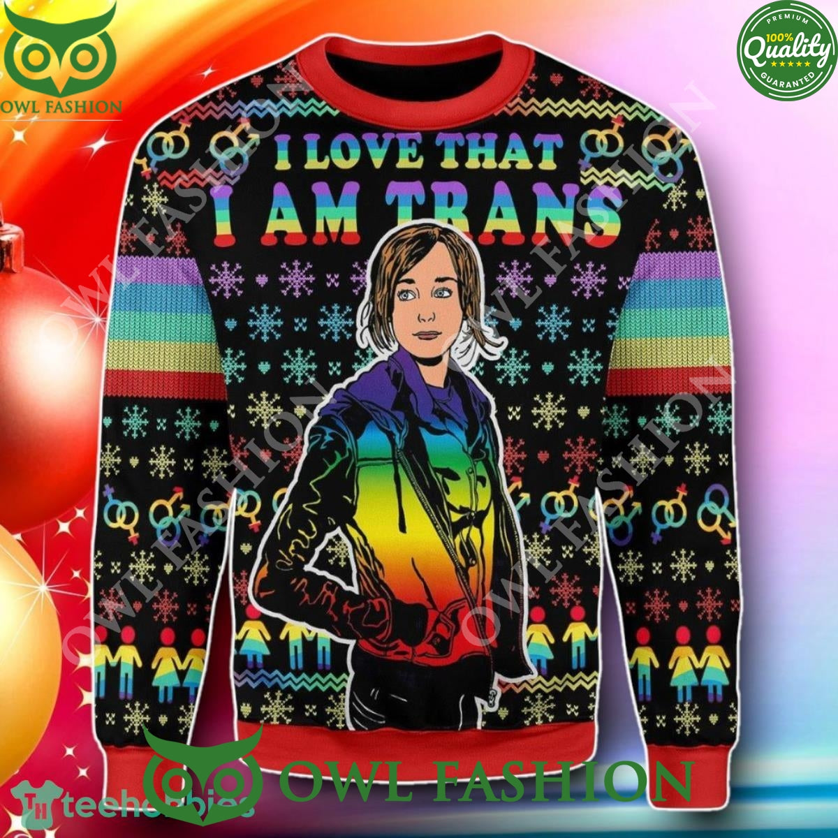 I Love That Am Trans Christmas Sweater - Adult & Kids T-Shirts, Sweatshirts & Hoodies apparel design preview 1