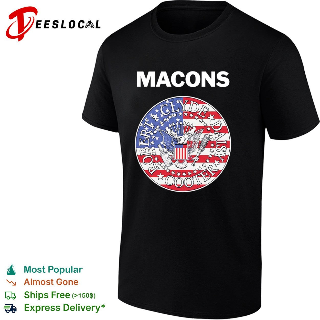 Macons eagle crest Robert Clyde Daisy Cooter - Adult & Kids T-Shirts, Sweatshirts & Hoodies apparel design preview 1