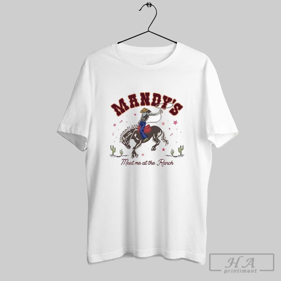 Mandys Meet Me At The Ranch Cowgirl - Adult & Kids T-Shirts, Sweatshirts & Hoodies apparel design preview 1