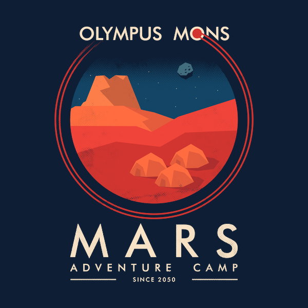Mars Adventure Camp - Adult & Kids T-Shirts, Sweatshirts & Hoodies apparel design preview 1