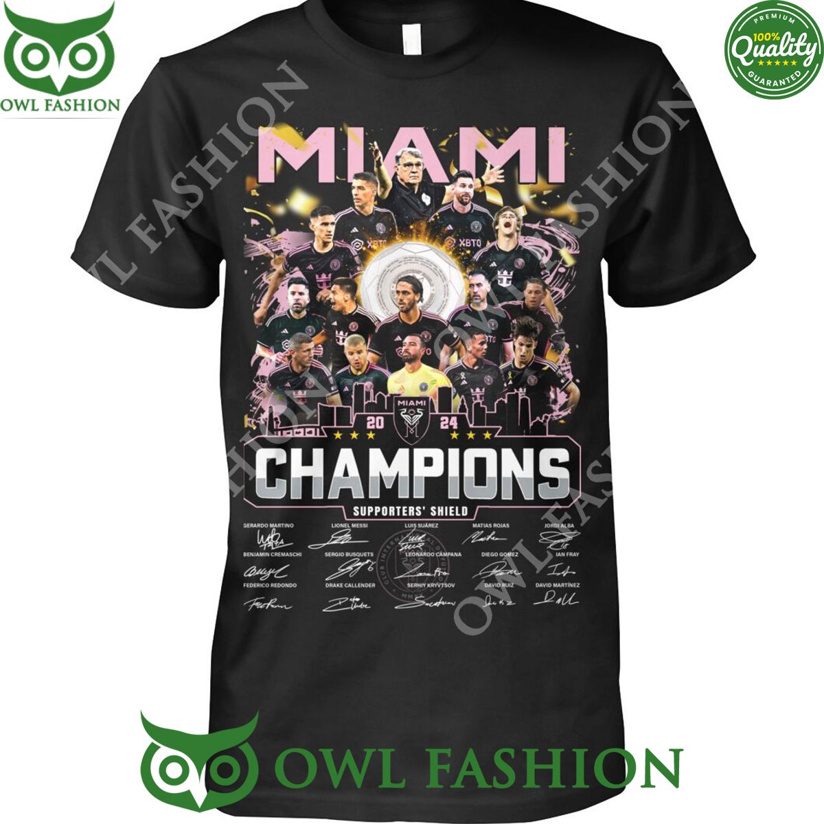 Inter miami Champions Supporters Shield 2024 players - Adult & Kids T-Shirts, Sweatshirts & Hoodies apparel design preview 1