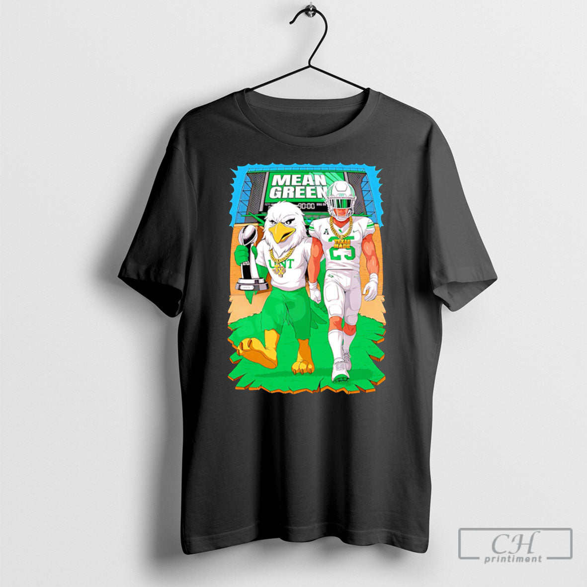 Mean Green Football - Adult & Kids T-Shirts, Sweatshirts & Hoodies apparel design preview 1