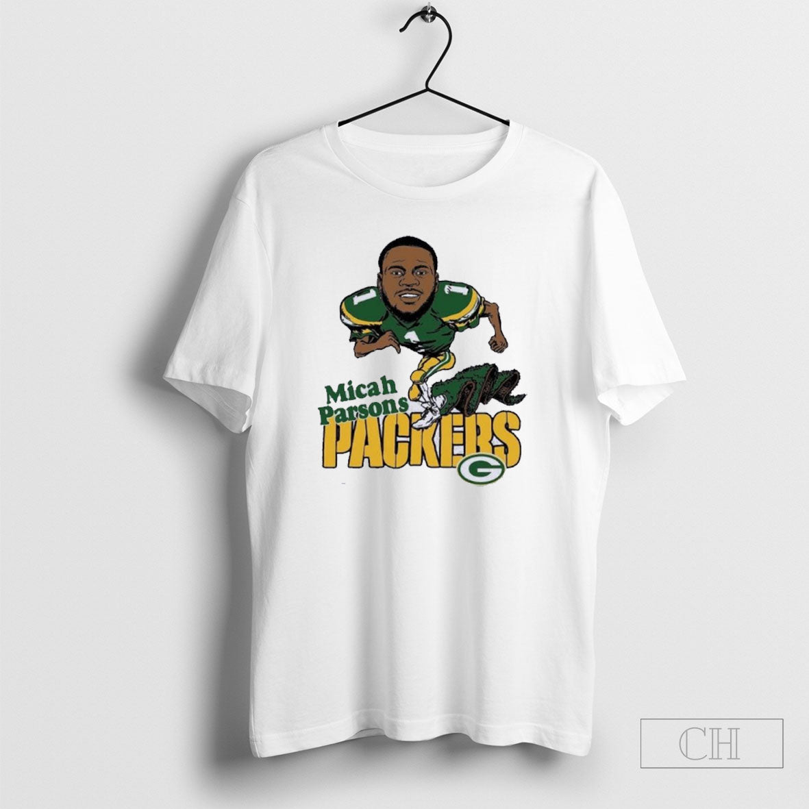 Micah Parsons Green Bay Packers Caricature Player - Adult & Kids T-Shirts, Sweatshirts & Hoodies apparel design preview 1