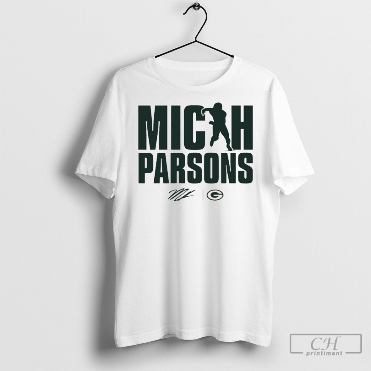 Micah Parsons Green Bay Packers Figure Signature - Adult & Kids T-Shirts, Sweatshirts & Hoodies apparel design preview 1