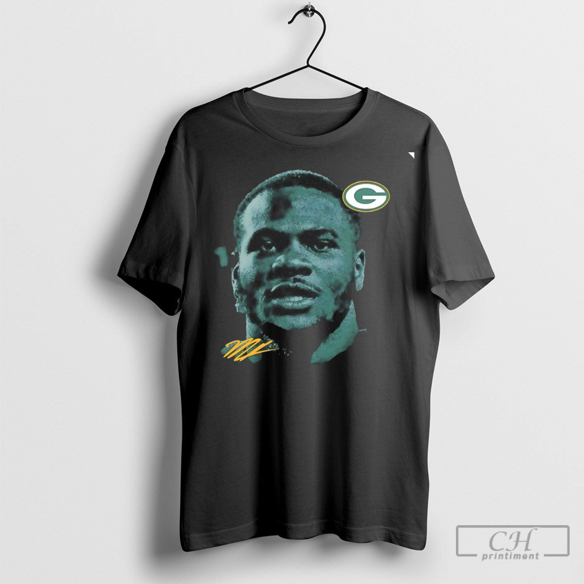 Micah Parsons Green Bay Packers Portrait Signature - Adult & Kids T-Shirts, Sweatshirts & Hoodies apparel design preview 1