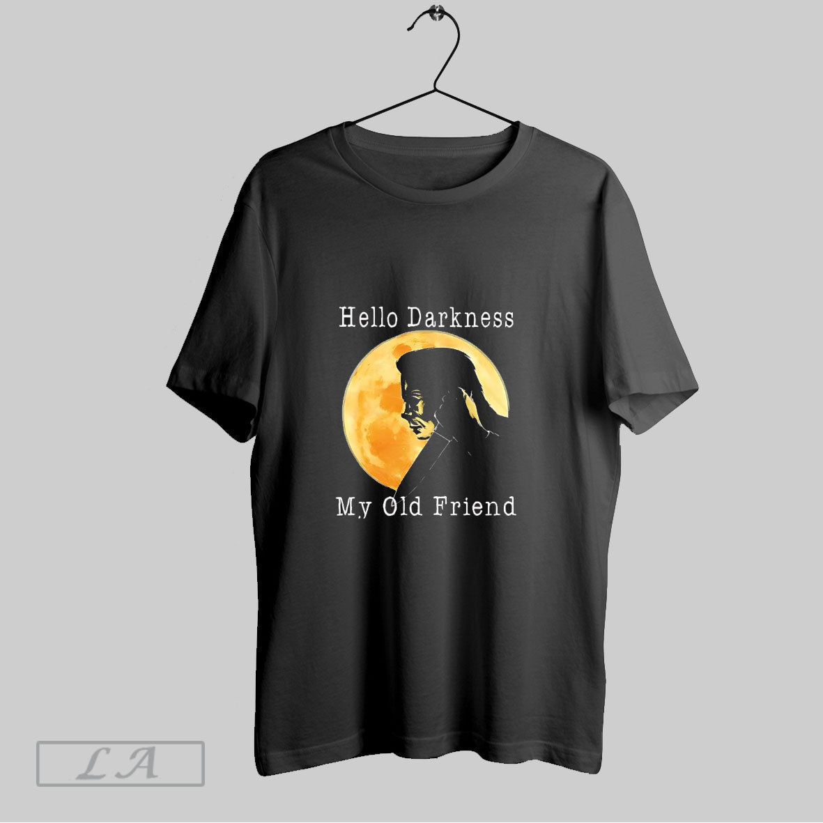Michael Myers Killer In The Moonlight Hello Darkness - Adult & Kids T-Shirts, Sweatshirts & Hoodies apparel design preview 1