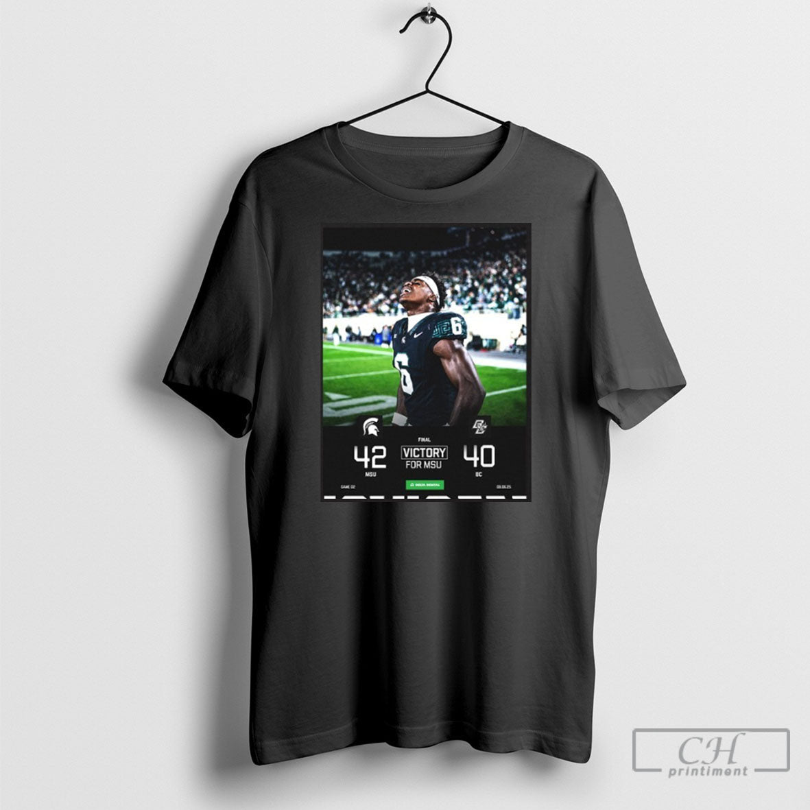 Michigan State Spartans Win 42 40 Boston College - Adult & Kids T-Shirts, Sweatshirts & Hoodies apparel design preview 1