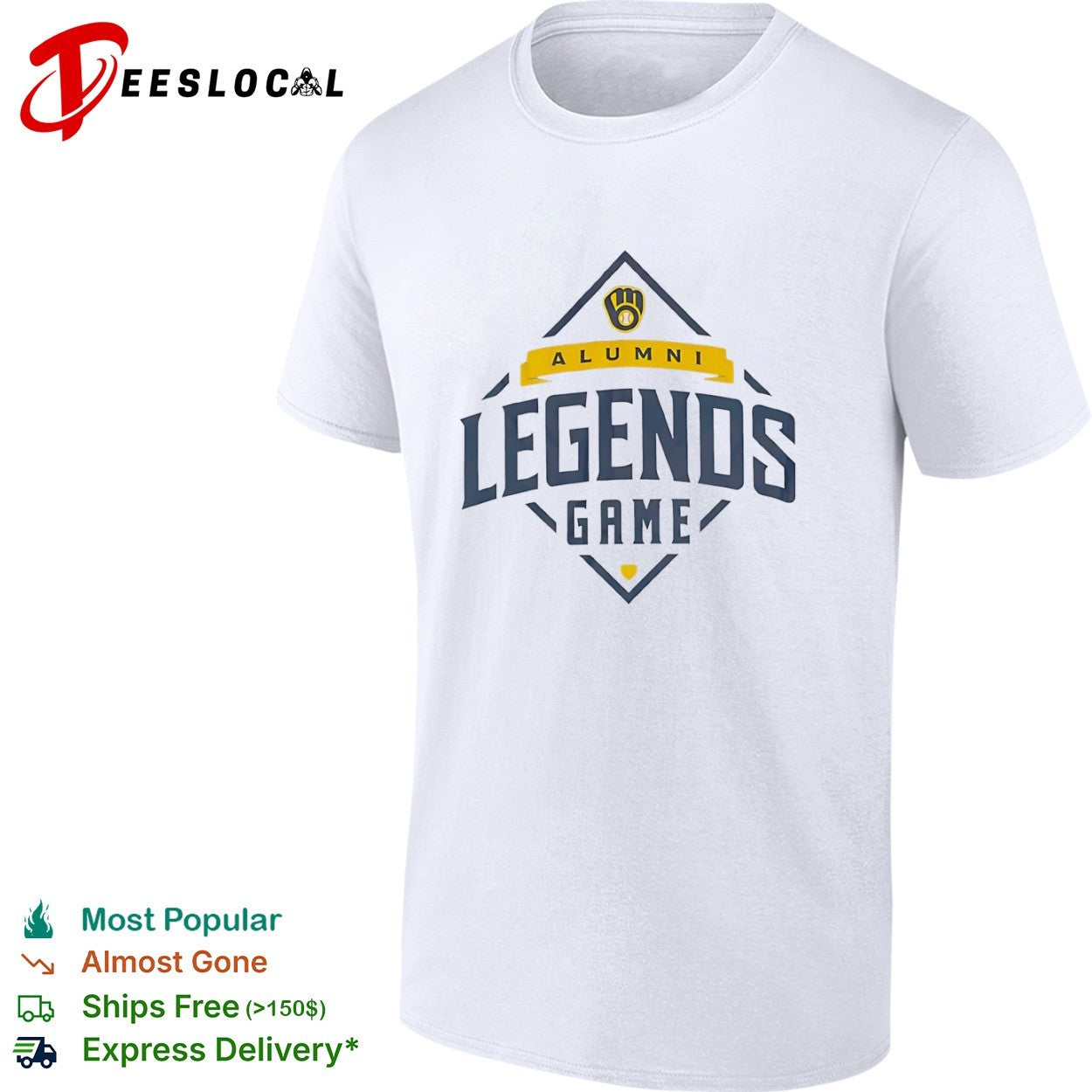 Milwaukee Brewers Alumni Legends Game Baseball - Adult & Kids T-Shirts, Sweatshirts & Hoodies apparel design preview 1