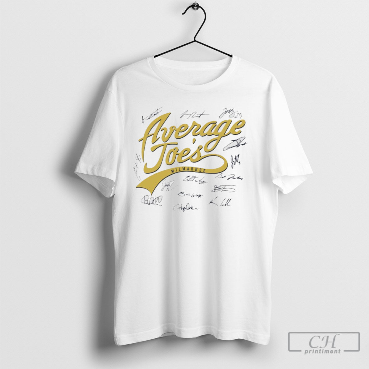 Milwaukee Brewers Average Joes Player Signatures - Adult & Kids T-Shirts, Sweatshirts & Hoodies apparel design preview 1