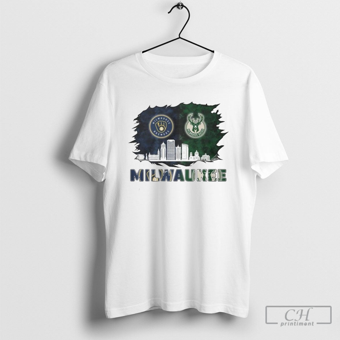 Milwaukee Sport Team Brewers Mix Bucks Logo 2025 - Adult & Kids T-Shirts, Sweatshirts & Hoodies apparel design preview 1