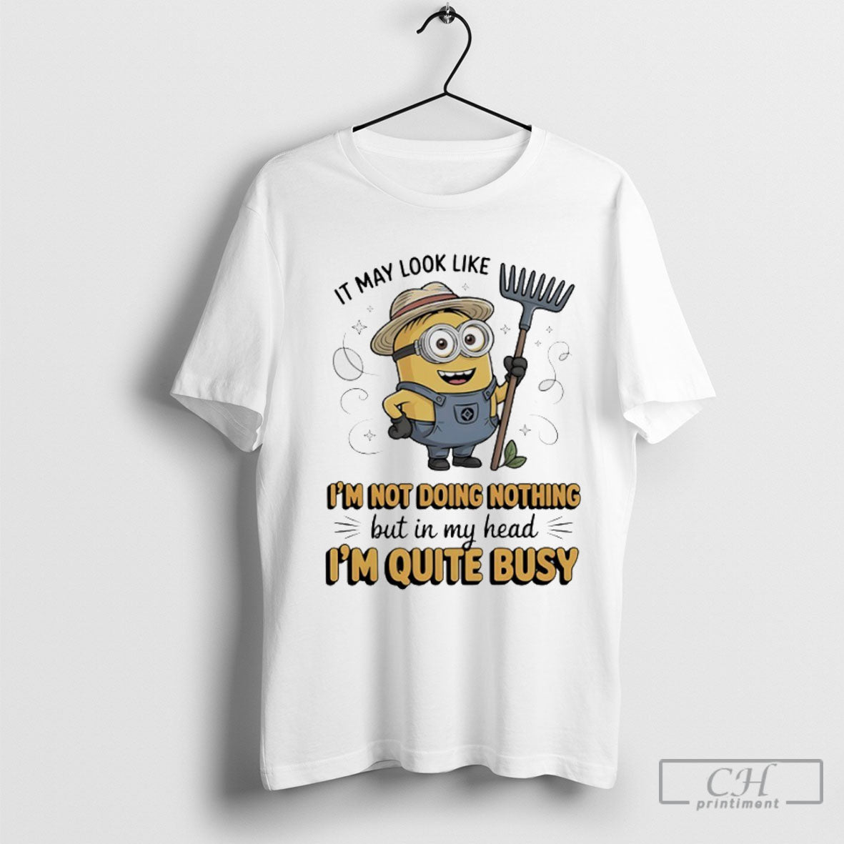 Minions It May Look Like Im Not Doing Nothing But In - Adult & Kids T-Shirts, Sweatshirts & Hoodies apparel design preview 1