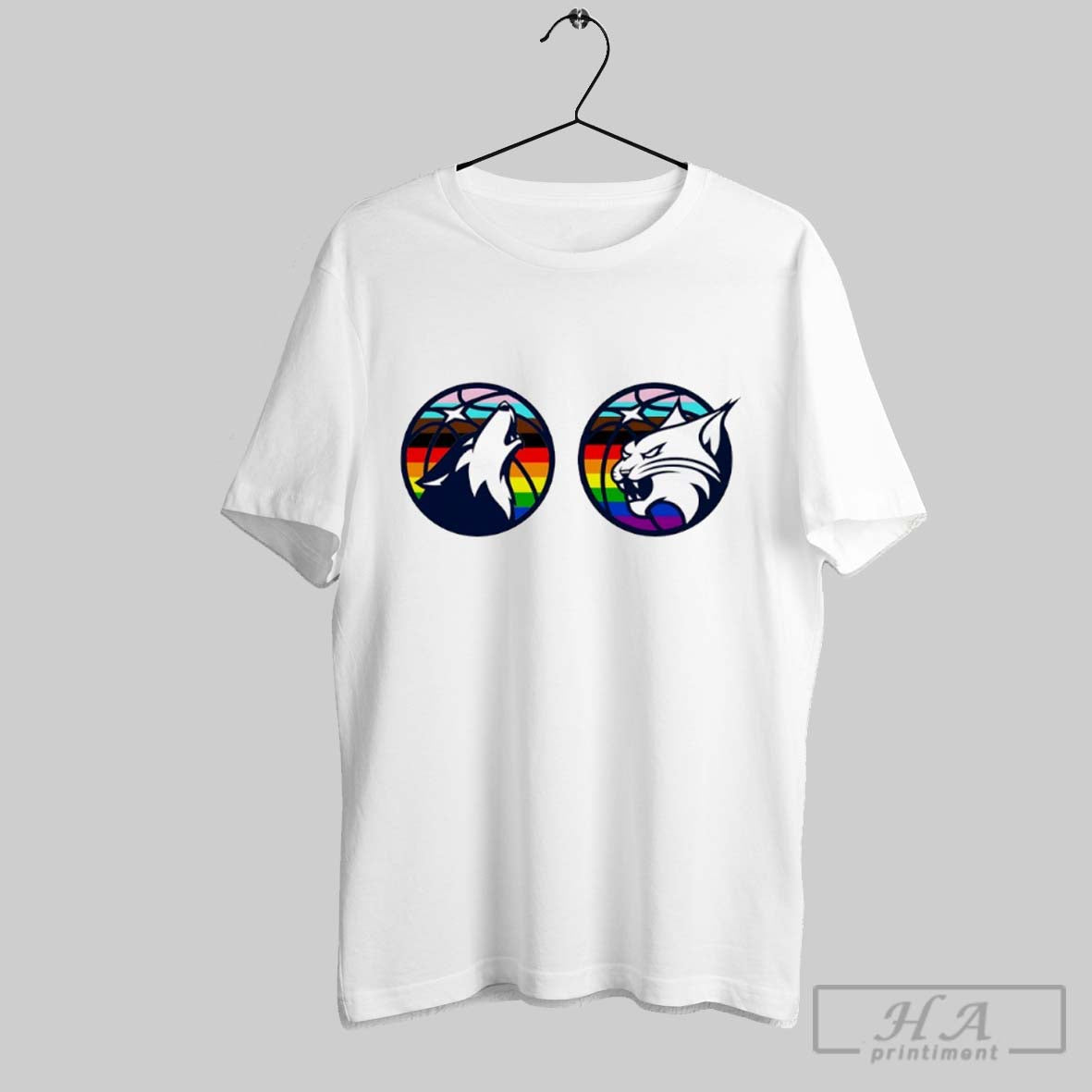 Minnesota Timberwolves And Lynx Pride Month Logo - Adult & Kids T-Shirts, Sweatshirts & Hoodies apparel design preview 1